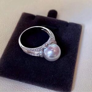 BRIDAL WEDDING ENGAGMENT RING FLOWER EMERALD  RING